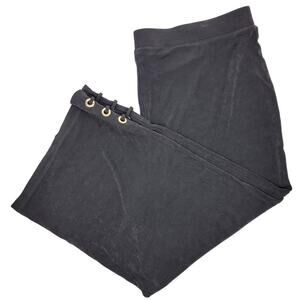 Chico's Capri Pants Women's 3, XL Black High Rise Wide Leg Pull On Stretchy